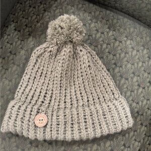 *NEW* hand-knit sage green Pom-Pom Beanie- Adult